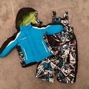 Baby Boy Snow Pants Bib with Jacket, 24 months